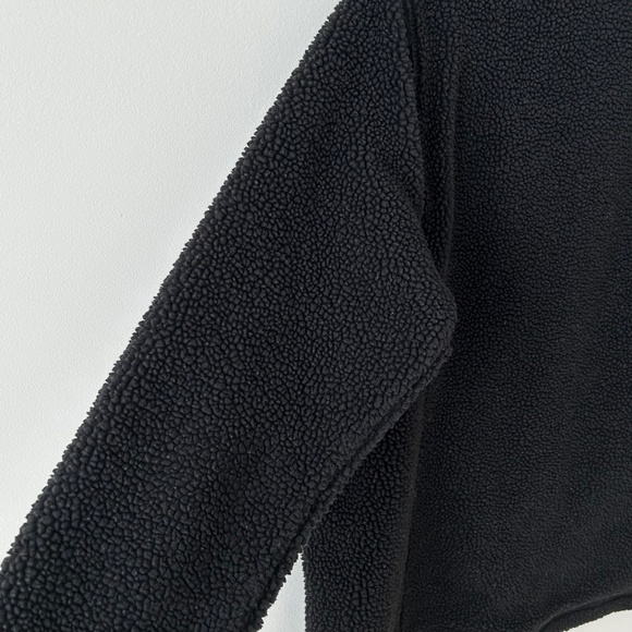 Lands End Black Sherpa Fleece Half Zip Pullover - Picture 12 of 16